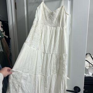 Elegant White Embroidered Dress